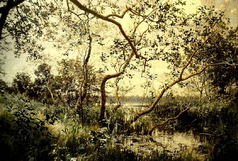 johan krouthen vattenvegetation Sweden oil painting art